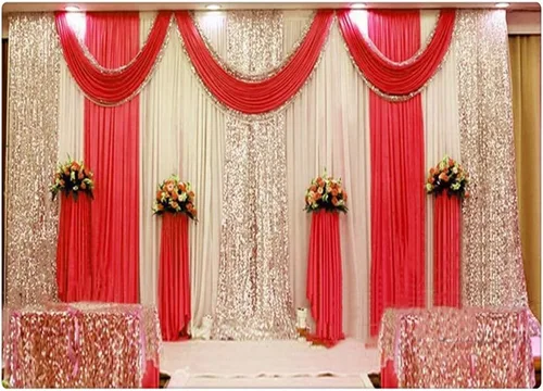 Miniatura 11 de Cortinas profesionales de gasa transparente para telón de fondo de boda, kit de tubo y cortina de 10 pies para escenario, cabina de fotos, teatro
