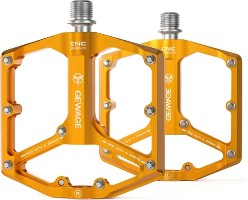 Miniatura 11 de Pedales de bicicleta de carretera/montaña - Pedales de bicicleta de 3 rodamientos - Pedales planos mecanizados CNC de 9/16 pulgadas con clavos