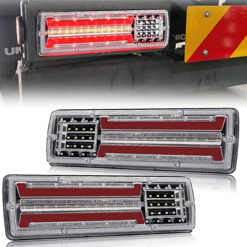 Miniatura 8 de jose2015 Luces traseras de remolque de 24 V, barra de luz trasera de camión de 11.4 pulgadas, súper brillante, 62 luces LED de señal de giro, luz