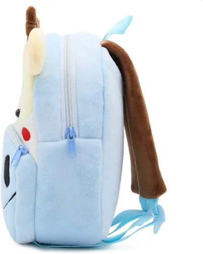 Miniatura 8 de Ladyzone Mochila para niños pequeños con diseño de animales del zoológico, bonita bolsa de felpa de dibujos animados de 10 pulgadas para niños