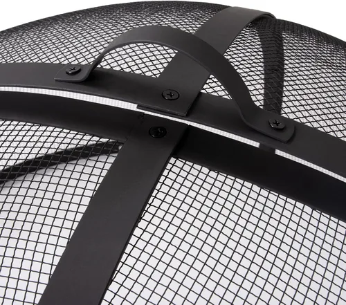 Miniatura 5 de SUNCREAT Accesorio para cubierta de chispas para fogatas al aire libre, protector de pantalla redondo de fácil apertura para patio, tapa de brasas