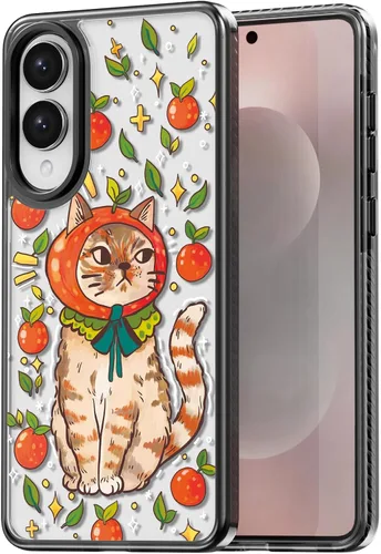 Miniatura 200 de Rosarnnah Funda compatible con Samsung Galaxy S24 Ultra, bonita estética, a la moda, divertida funda con estampado de gatito y gato, duradera a