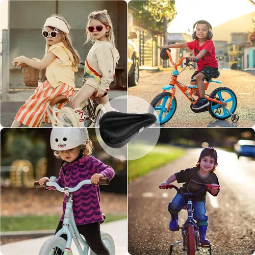 Miniatura 6 de Comfort-First Cojín de asiento de gel Bicicletas para niños/jóvenes de 9 x 6 pulgadas Funda protectora para exteriores Tecnología ultrasuave