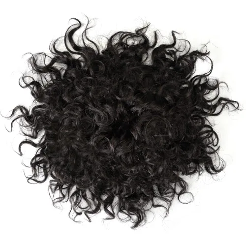 Miniatura 4 de Lordhair Mens Weave 6 * 8 "unidad de cabello humano negro 0.787 in rizado sistema de cabello para hombre con 1" PU recubierto perímetro toupee
