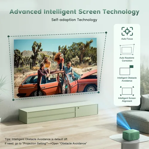 Miniatura 4 de Proyector Native 1080P con WiFi y Bluetooth, proyector de películas con enfoque automático, compatible con teléfono/TV