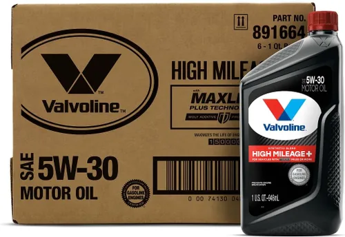 Miniatura 79 de Valvoline - Aceite de motor de mezcla sintética SAE 10W-40 de alto millaje, con MaxLife Technology, 5 cuartos de galón