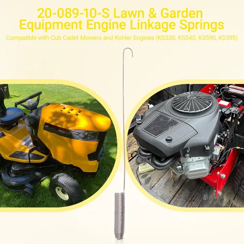 Miniatura 7 de DONFON 20-089-10-S - Muelles de enlace de motor para césped y jardín, compatibles con cortacéspedes Cub Cadet y motores Kohler