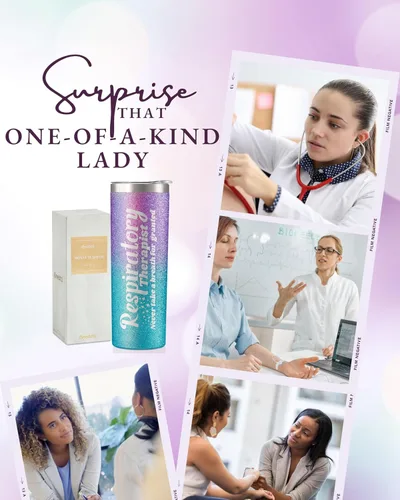 Miniatura 7 de Regalos para terapeuta respiratorio para mujeres, regalos para RT en la semana de cuidado respiratorio, cumpleaños y Navidad, vaso aislado de acero