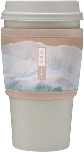 Miniatura 192 de Sok It HotSok Coffee & Tea - Funda de neopreno con aislamiento reutilizable (floral abstracto)