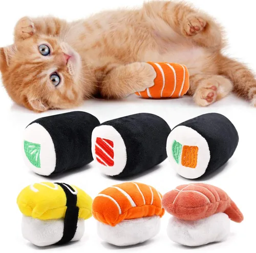 Miniatura 16 de CiyvoLyeen Juguetes de Hierba Gatera en Forma de Pan, Juguete para Gatos de Interior Juguetes Interactivos, Juguete para Gatitos Masticar Morder Pan