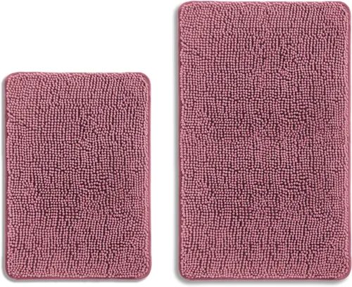 Miniatura 671 de Alfombra de baño pequeña de 12 x 18 pulgadas, lavable y absorbente, antideslizante, alfombra de baño de felpilla gruesa y suave para baño, ducha