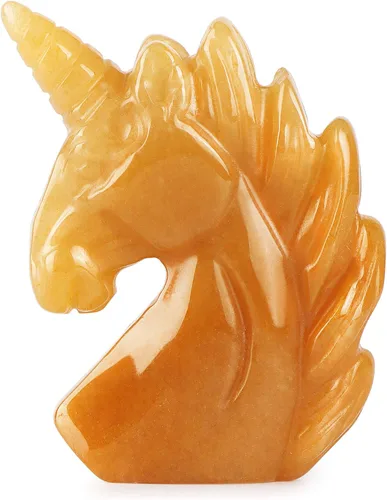 Miniatura 14 de Artistone Estatua de unicornio de cristal de amatista de 3 pulgadas, piedra preciosa tallada a mano, piedra de caballo de unicornio morado, figuras