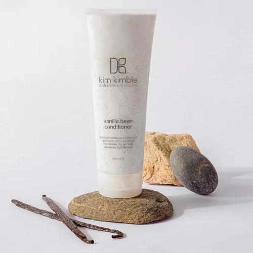 Miniatura 4 de Kimblebeauty Acondicionador de vainilla: fórmula nutritiva para controlar el encrespamiento con aceite de cártamo sin parabenos ni sulfatos. 8.0