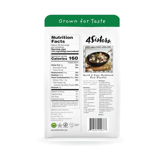Miniatura 2 de 4Sisters - Auténtico arroz arborio italiano - Cultivado de forma sostenible - Propiedad de mujeres (2 lb)