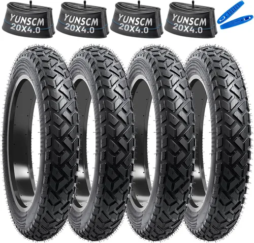 Miniatura 9 de Heavy Duty 20x4.0 Fat E-Bike Tire, High-Performance 20X4/102-406 Compatible with 20 x 4.0 Electric Bike, MTB, Mountain, All-Terrain Directional