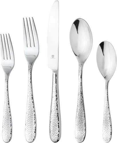 Miniatura 13 de Danialli Juego de utensilios de servir, cucharas de servir de acero inoxidable 18/10, servidores de ensalada, cuchillos de mantequilla, acabado