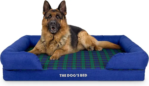 Miniatura 35 de The Dog's Bed - Cama ortopédica de espuma viscoelástica para perros medianos, colchón de soporte de alta densidad, entrada frontal baja, funda negro