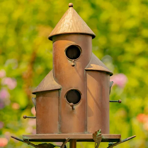 Miniatura 11 de Zaer Ltd. Estacas grandes de color cobre, espacio para 5 familias de pájaros en cada una (XL Country Town Home Montana)