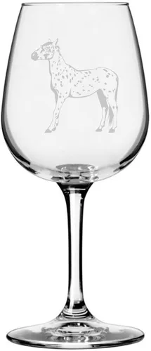 Miniatura 64 de Morgan Body Horse - Copa de vino grabada multiusos (12.75 onzas)