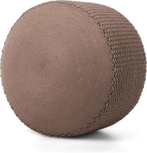 Miniatura 8 de BIRDROCK HOME Puf Otomano para Exteriores Taburete Reposapiés Impermeable Tejido a Mano con Relleno de Bolsa de Perlas Reposapiés Bohemio