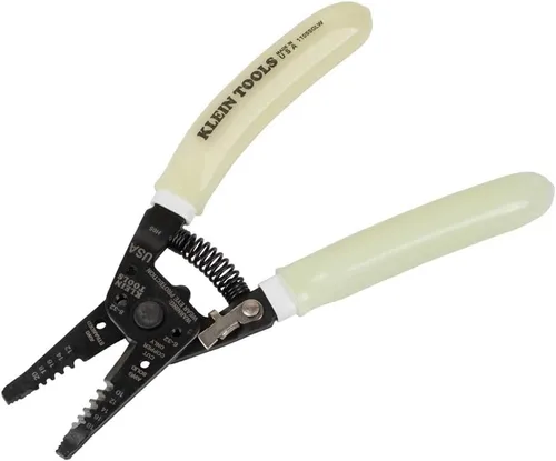 Miniatura 9 de Klein Tools 11055GLW Pelacables/cortador, fabricado en Estados Unidos, pelador/cortador Klein-Kurve, sólido de 10-18 AWG, cable trenzado de 12-20