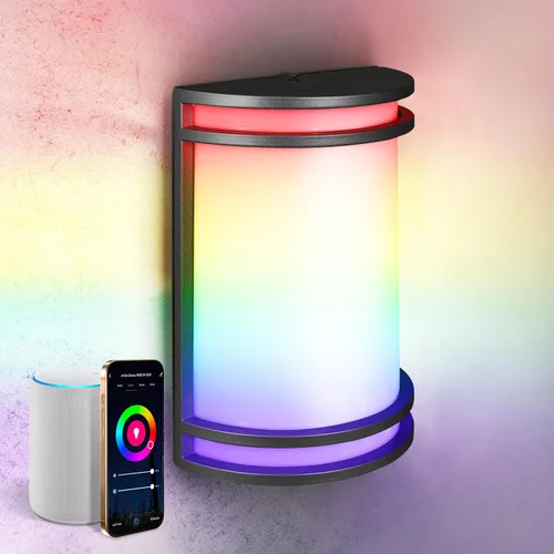 Miniatura 25 de ASD Lámpara LED de montaje en pared para exteriores e interiores de 10 pulgadas con sensor de movimiento, iluminación de pared de níquel cepillado
