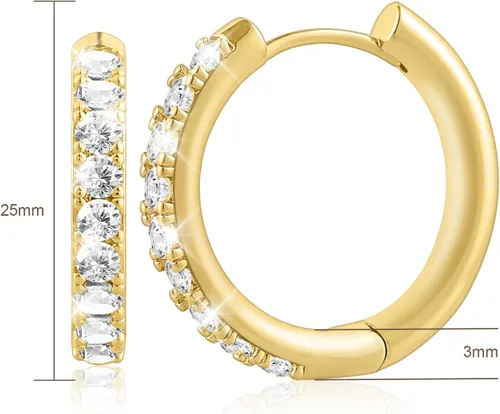 Miniatura 6 de Ongerek Aretes de aro de oro de 14 quilates para mujer, aretes de aro de oro de 14 quilates, aretes de aro pequeños de oro de 14 quilates, aretes