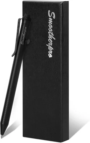 Miniatura 9 de SMOOTHERPRO - Bolígrafo de acción de perno, bolígrafo esferográfico de acero inoxidable compatible con recarga de Pilot G2, bolígrafo EDC