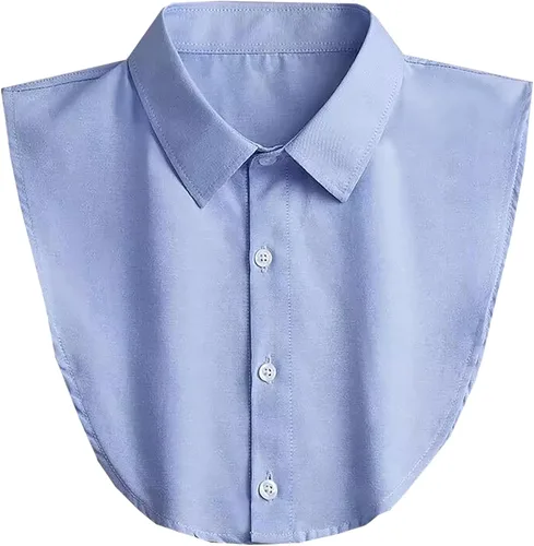 Miniatura 8 de Muaquta Cuello Falso Clásico de Color Sólido Cuello Dickey Desmontable Media Camisa Blusa Cuello Falso Top para Conjuntos de Mujeres Hombres