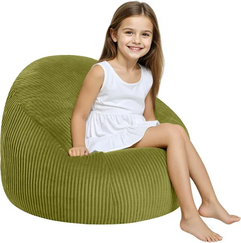 Miniatura 14 de COMAX Sillas de Puf para Niños, Sofá de Puf para Niños Pequeños con Relleno de Puf para Niños y Niñas, Silla de Piso Perezosa para Sala