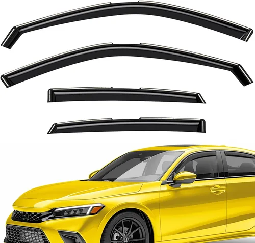 Miniatura 24 de Deflectores de ventana extra duraderos en el canal, protectores de lluvia aptos para Toyota RAV4 2019-2025, viseras solares, ventilación de viento