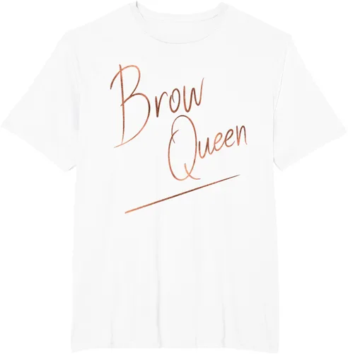 Miniatura 11 de Brow Queen Ombre - Camiseta de escritura a mano, regalo para artista de maquillaje, Negro, S
