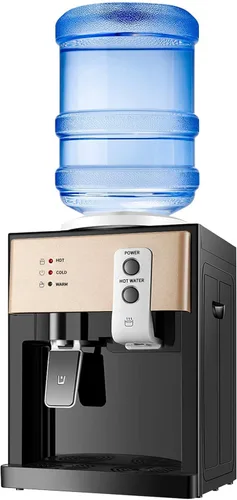 Dispensador de agua caliente y fría, dispensador de enfriador de agua de carga superior de 5 galones, 3 ajustes de temperatura, dispensador de