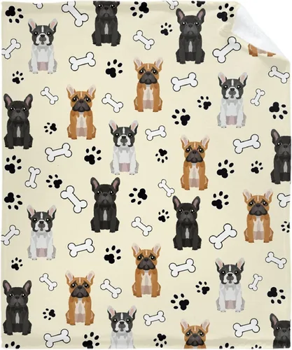 Miniatura 17 de Manta Personalizada de Huellas de Perro con Foto y Nombre para Amantes de Mascotas, Manta Suave de Franela de Vellón Regalo para Amantes de Perros