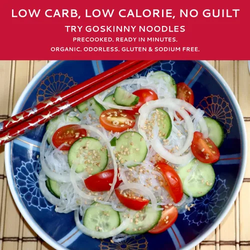 Miniatura 5 de GoSkinny Noodles Angel Hair (paquete de 6), Shirataki y Konjac orgánico, bajo en carbohidratos, bajo en calorías, sin gluten, vegano, keto, paleo