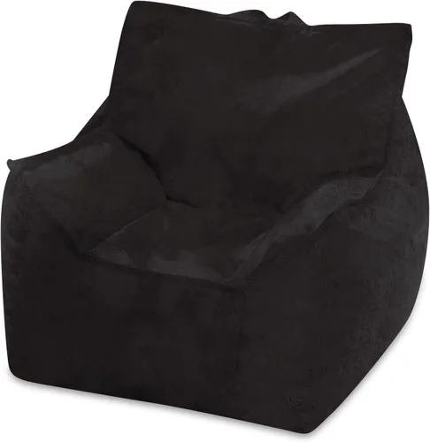 Miniatura 102 de Posh Beanbags - Sillón puff grande, 38 pulgadas, color azul rey sólido Nylon suave - Azul real