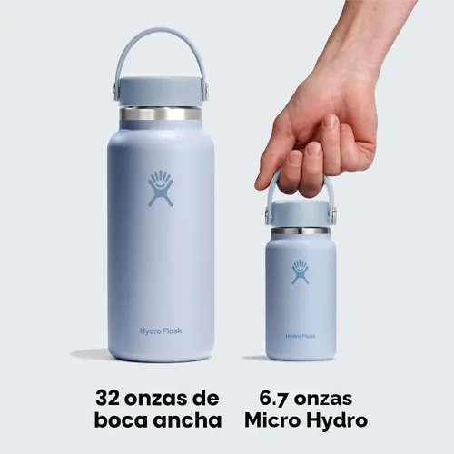 Miniatura 7 de Hydro Flask Micro Bottle - Mini frasco aislado a prueba de fugas para bolso o bolsillo en 6.7 onzas, verde agave