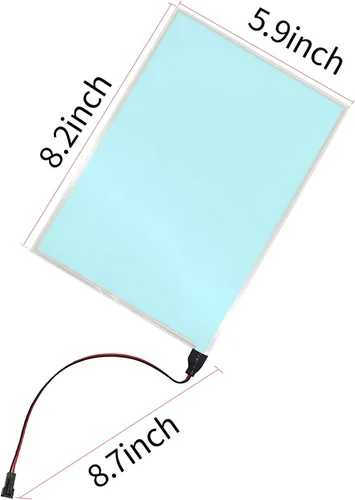Miniatura 4 de El Panel de retroiluminación 8.2 x 5.9 pulgadas, panel de luz electroluminiscente, luz de fondo cortable, lámina de papel neón para decoración