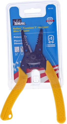 Miniatura 8 de Ideal Electrical 45-415 Premium Reflex T-5 pelador - 10-20 AWG, pelacables con reposa pulgar, punta de pinza, bloqueo deslizante, empuñaduras