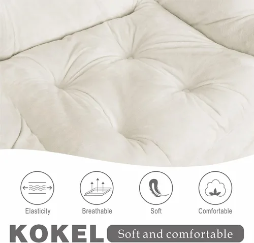 Miniatura 5 de Silla reclinable con otomana plegable, sillas de sala de estar, silla de salón contemporánea de acento, silla de sofá de ocio con marco de acero