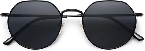 Miniatura 19 de SOJOS Gafas de sol polarizadas redondas de polígono para mujeres y hombres, retro, clásicas, vintage, Panto octogonales, SJ1157