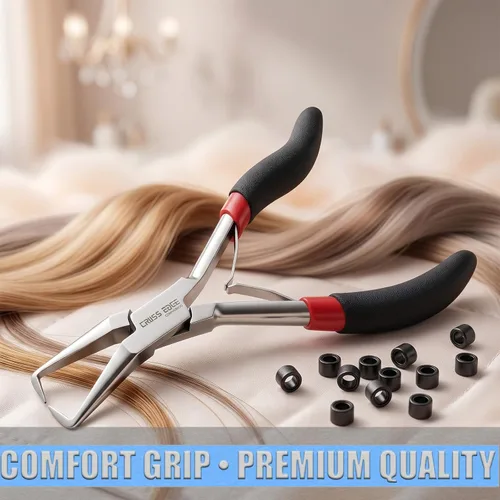 Miniatura 8 de Herramientas profesionales para extensiones de cabello, alicates para microenlaces y cuentas, removedor de microanillos, abridor de cuentas de 5.5