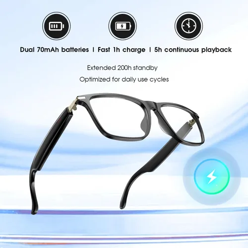 Miniatura 5 de Gafas inteligentes Bluetooth para hombres y mujeres, asistente de voz e impermeabilidad IPX5, lentes inteligentes fotocromáticos con altavoces