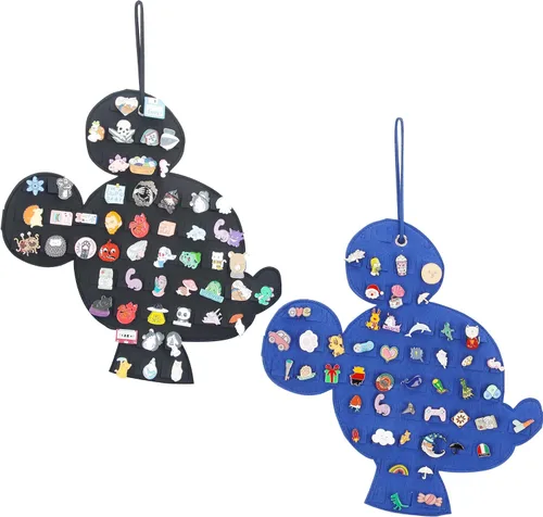 Miniatura 12 de Organizador Colgante de Broches Exhibidor de Alfileres Esmaltados Exhibidor de Broches Linda Forma de Dibujos Animados Soporte de Almacenamiento