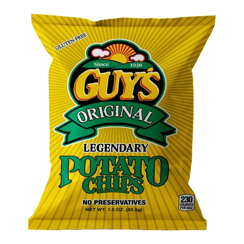 Miniatura 16 de Guys - Papas fritas de crema agria y cebolla, bocadillos saludables y salados con una mezcla única de especias, papas fritas naturales, papas fritas
