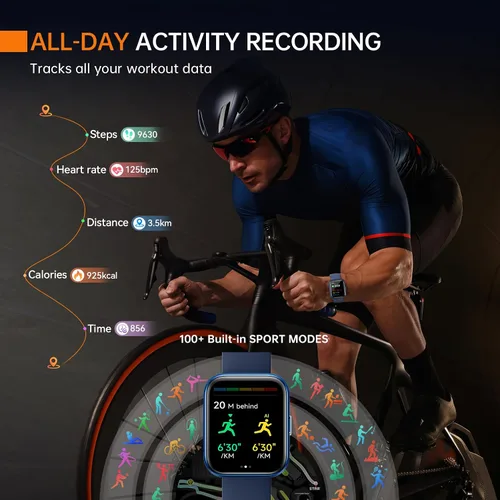 Miniatura 5 de Reloj inteligente aeac para hombres y mujeres, con Alexa incorporada y llamada Bluetooth estable, con monitor de frecuencia cardíaca/SpO2/sueño, 100