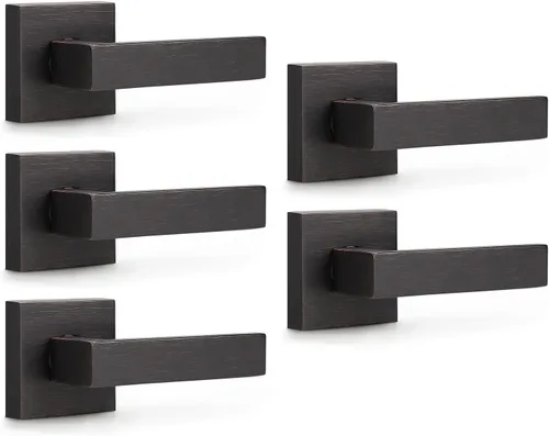 Miniatura 181 de KNOBWELL - Juego de cerradura con 1 picaporte resistente para puertas de una cara, ideal para puertas interiores reversibles, 0.93 libras