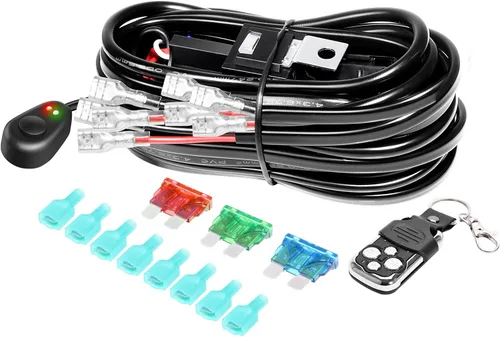 Miniatura 13 de SKYWORLD Kit de arnés de cableado de 1 cable de 10 pies para barra de luz de trabajo LED, interruptor de encendido/apagado de 14 V, kit de arnés
