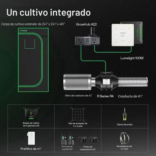 Miniatura 8 de VIVOSUN - Kit completo para tienda de campaña de cultivo