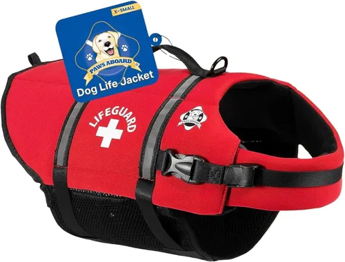 Miniatura 25 de Chaleco salvavidas para perros – Chaleco de natación para perros, ajustable, reflectante, cómodo, varios colores, patrones, chaleco de natación